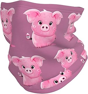 Pink Cute Pig Outdoor Sports Cold Weather Gear Elastic Gaiter Multifunctional Scarf Neck Face Mask Hat