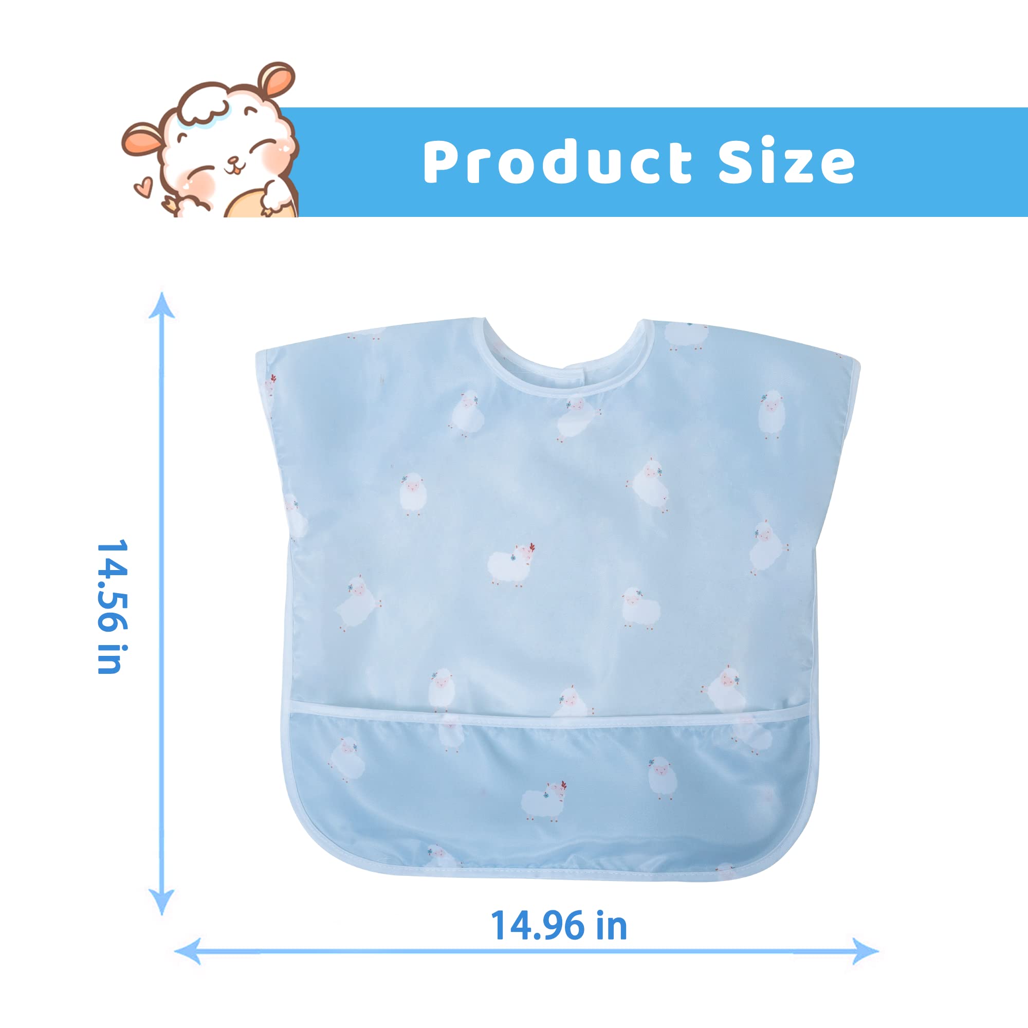 Bavaglino Maniche Lunghe Little Dimsum - Impermeabile Con Tasca Per Bambini 6-36 Mesi - Foto 7