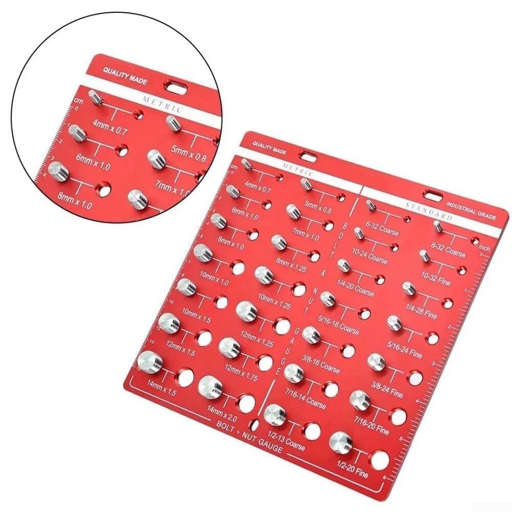 para calibre de Roscas Aluminio Ligero Medidor para preciso