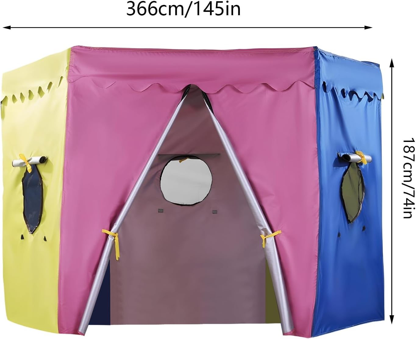 屋外サンシェードトップ - トランポリンテントカバー、トランポリンファンゾーン用防水防雨保護タープ、日よけ囲い、プール、ウォーターパ