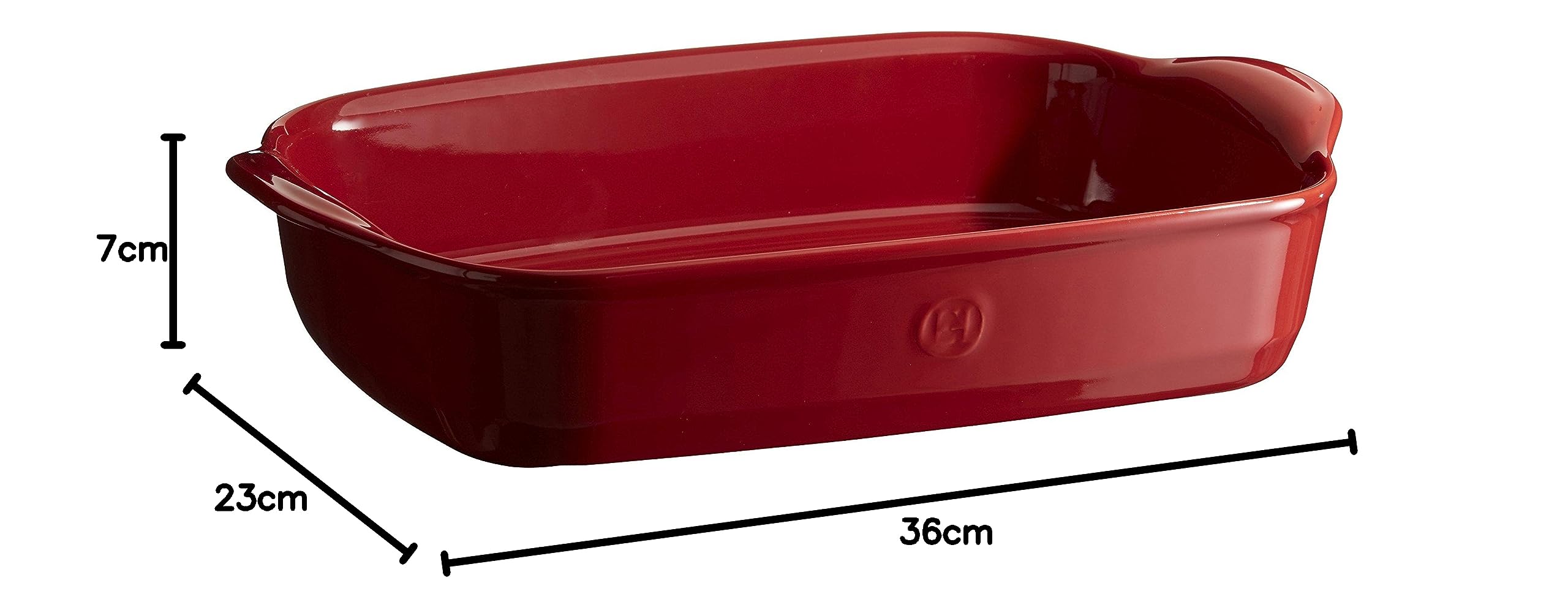 Emile Henry Kleine Auflaufform, rechteckig, Keramik, Keramik, Grand Cru, 36 x 23 x 7 cm