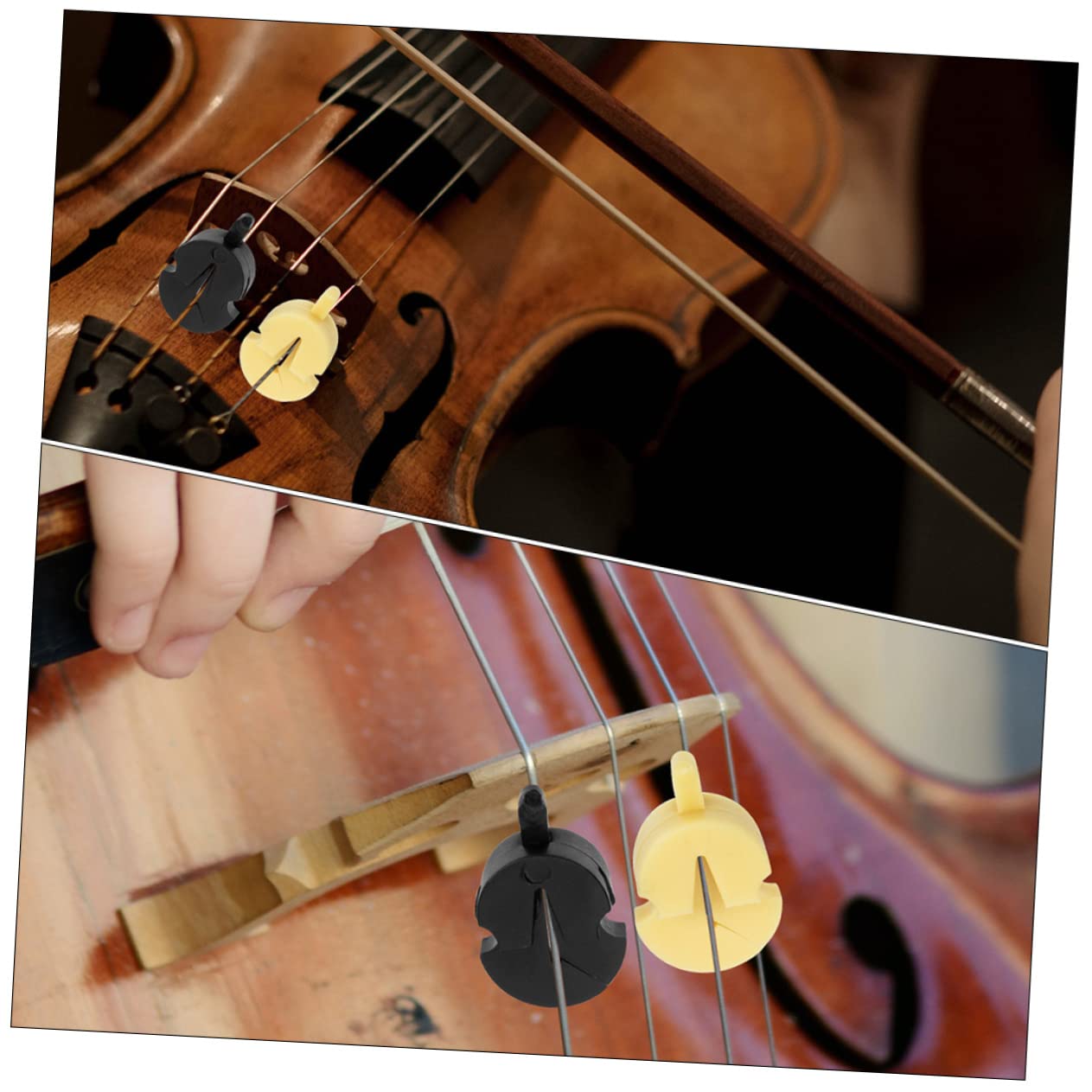 ibasenice 30pièces Sourdines Caoutchouc Pour Violon Et Alto Pratique Et Sonore Idéale Pour Entraînement Silencieux