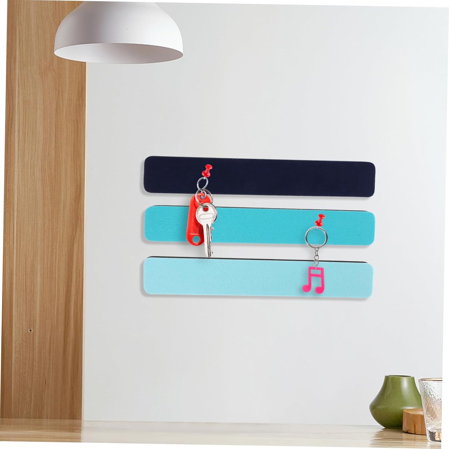 VILLCASE Memo Board Strips 6pcs Felt Bulletin Board Borders for Wall Easy Install Boho Decorative