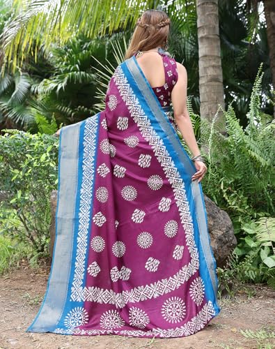 Image of Yashika Women's Dola jacquard Saree| Lightweight Digital Graphic Printed Saree for Women with Unstitched Blouse Piece
