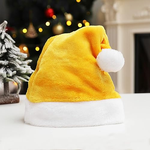 Miniatura 8 de Sombrero de Navidad unisex para adultos, sombreros de Papá Noel, gorro grueso de felpa para festival de Año Nuevo, fiesta, vacaciones, eventos,