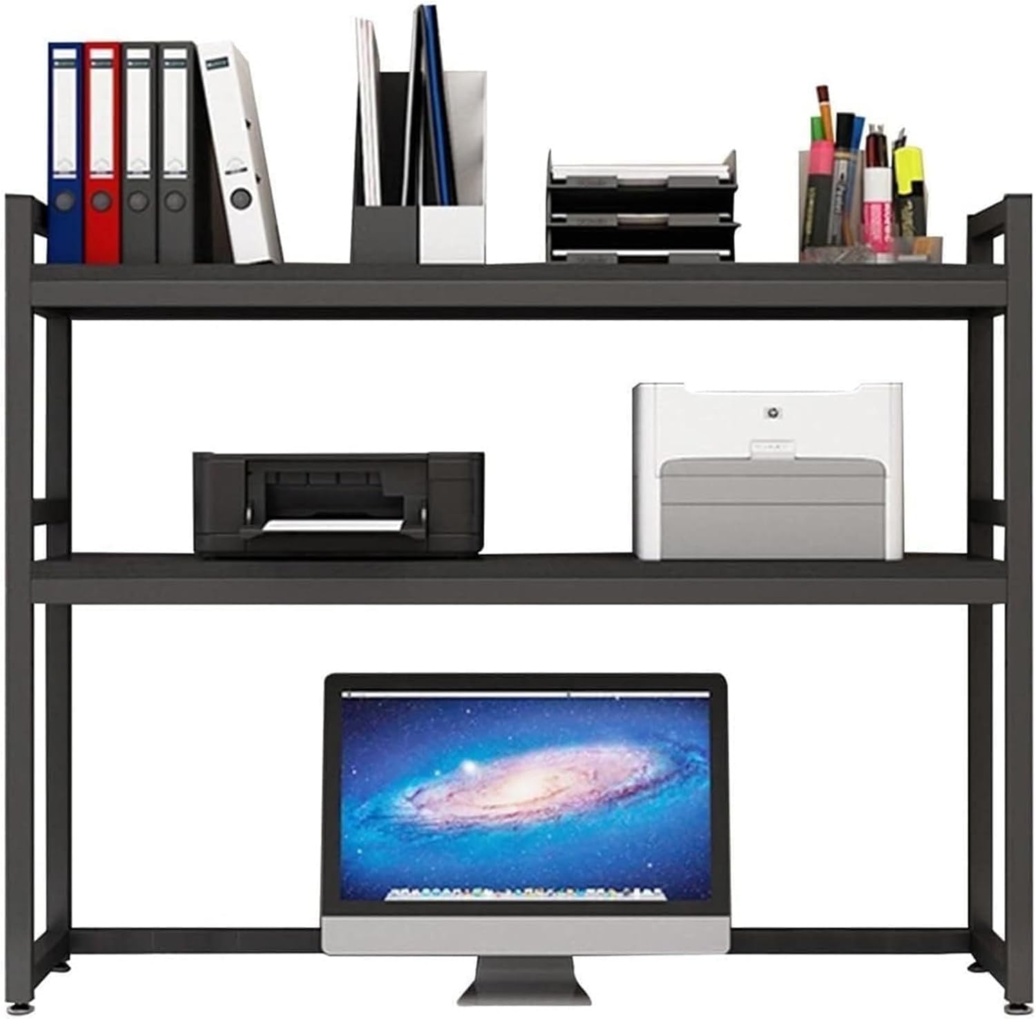 Desktop Ladder Bookshelf 2-Tier Ladder Countertop Bookshelf Adjustable Storage Display Shelf It is Suitable for Office Supplies Finishing and h
