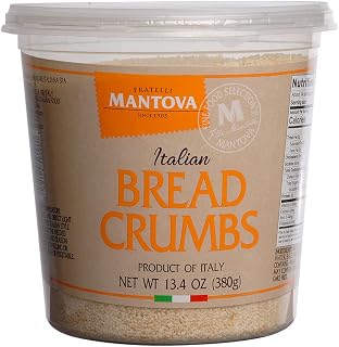Mantova Authentic Italian Breadcrumbs Product of Italy 13.4 oz - Premium Texture & Flavor for Meatloaf
