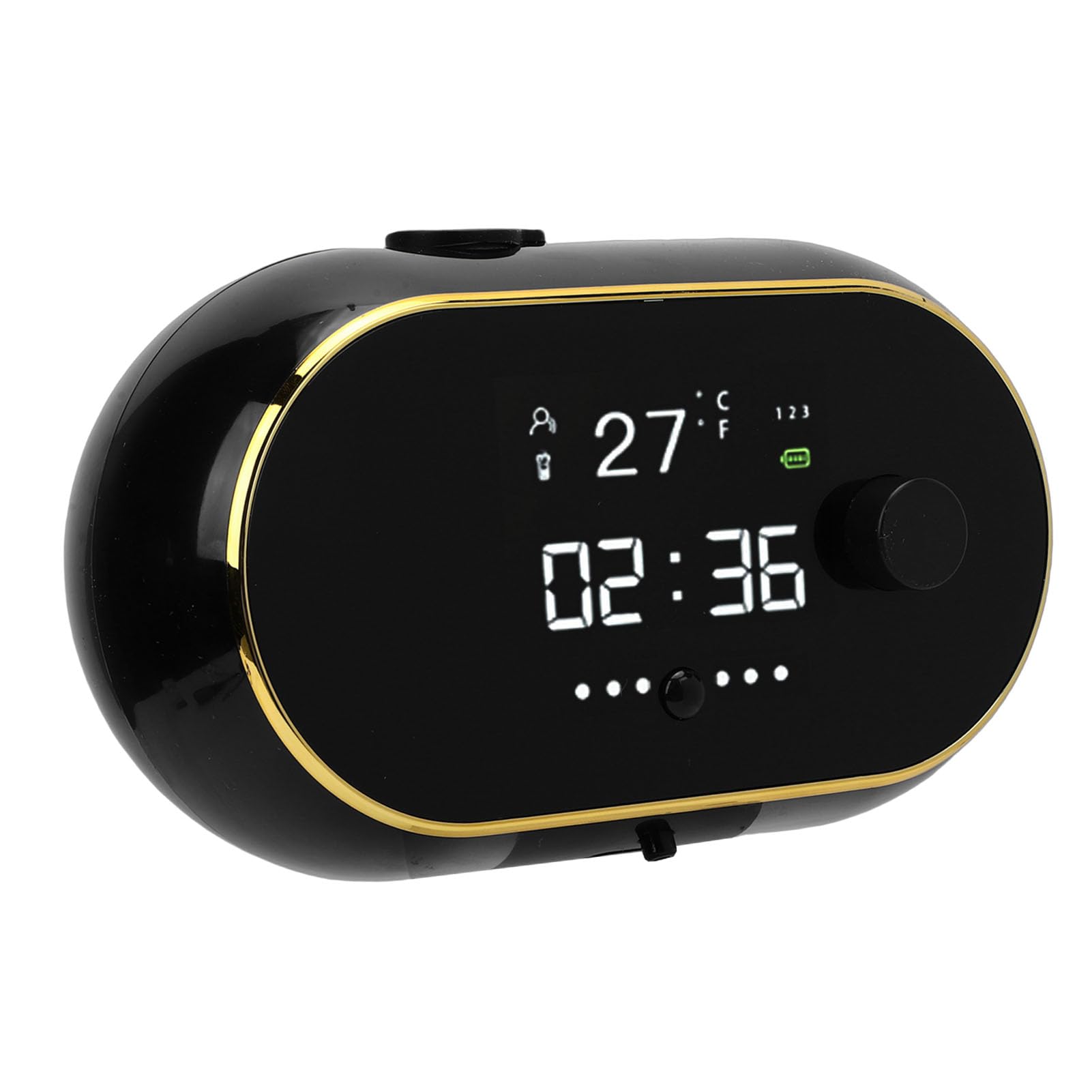 Dispensador Automático de, Dispensador de de Manos Espumoso sin Contacto con Pantalla Digital y Función de Autolimpieza, Ideal para Baño y Cocina (Black)