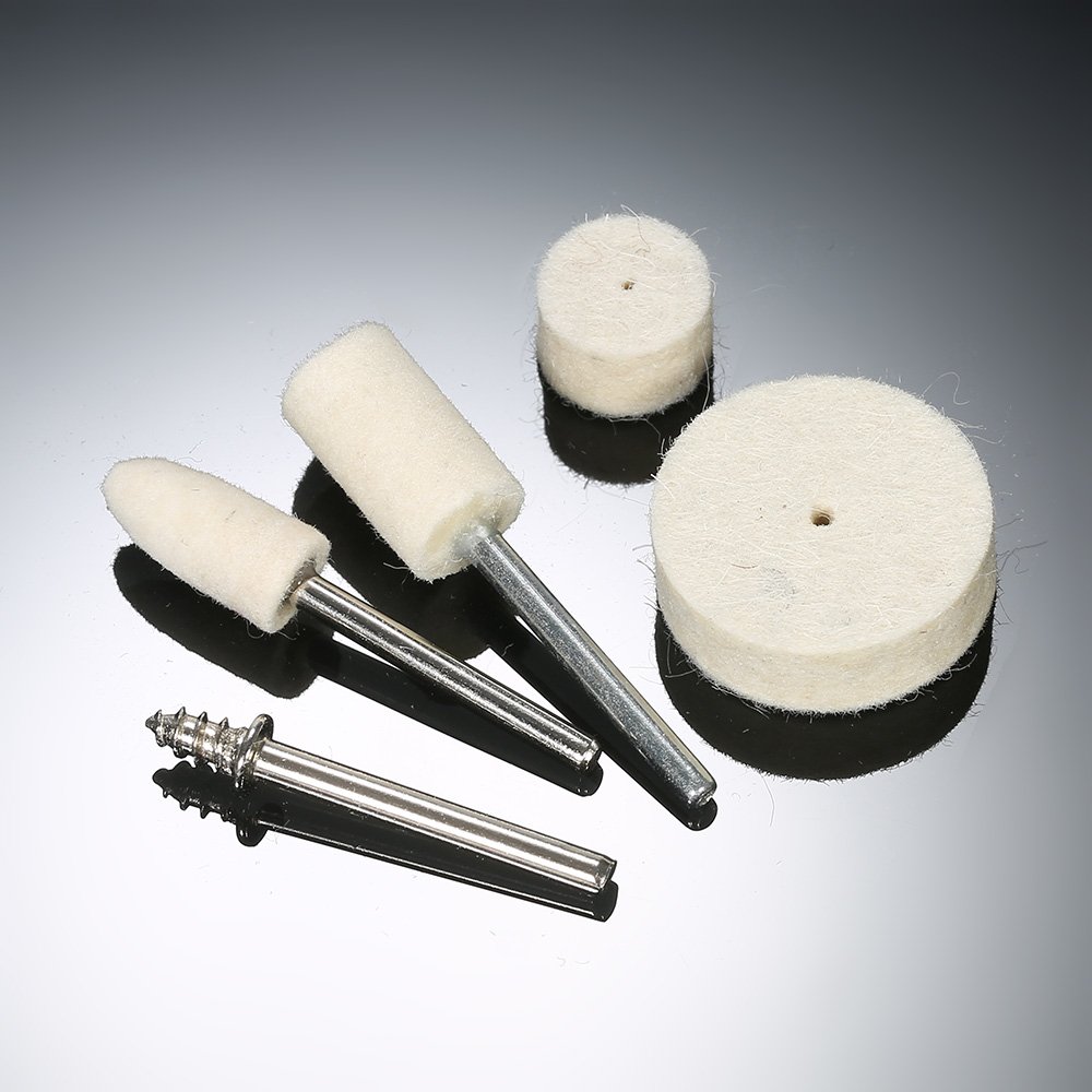 20 Embouts De Polissage En Caoutchouc QUARKZMAN - Tête Cylindrique 6mm Pour Métal, Bois Et Bijoux