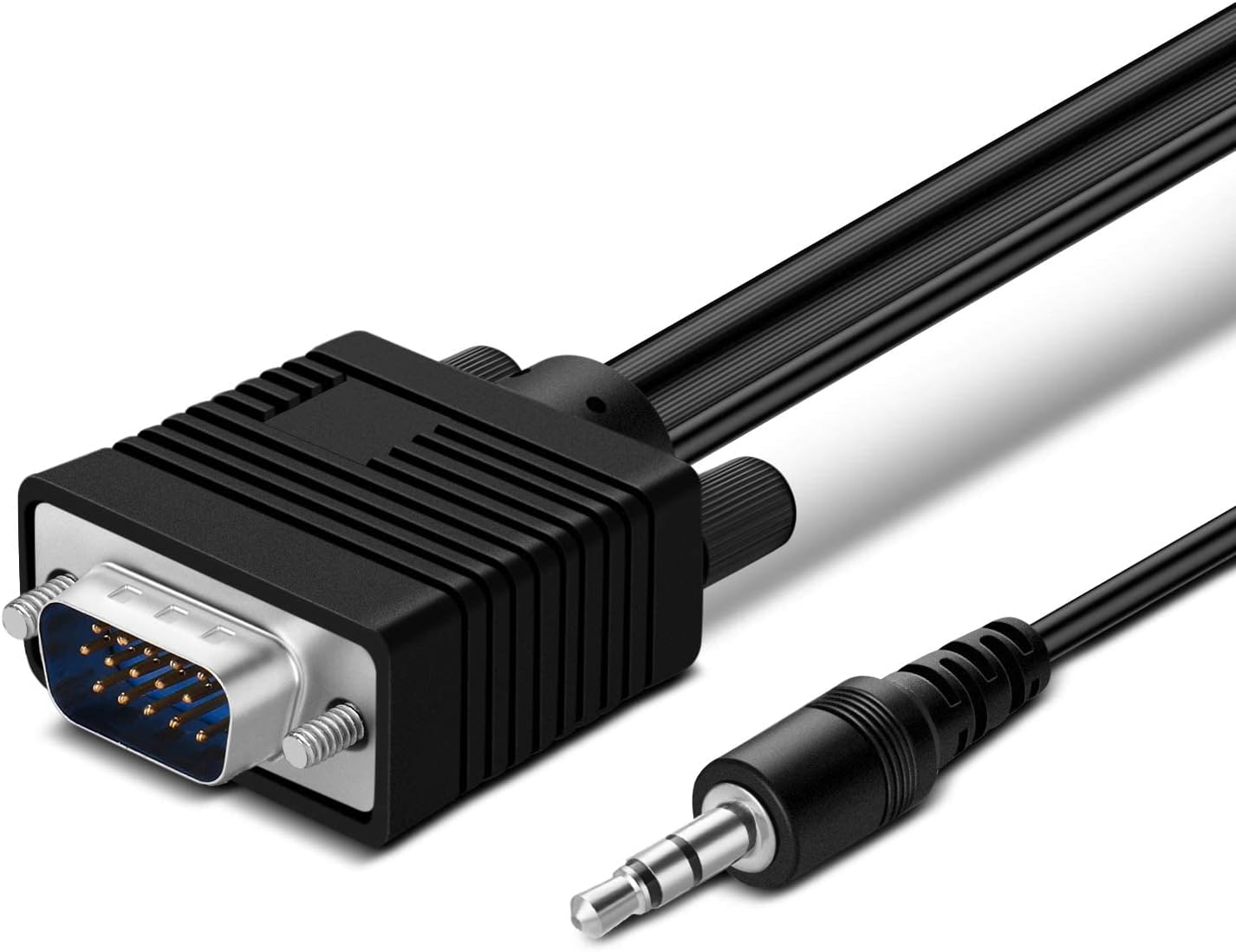 KRAMER VGA to VGA Connector (Macho - Macho) with Mini Stereo Audio Jack (C-GMA/GMA-6) Electronics C-GMA/GMA-6, 1.8288 M, VGA (D-SUB) + 3.5MM, VGA (D-SUB) + 3.5MM, MAH, Gold