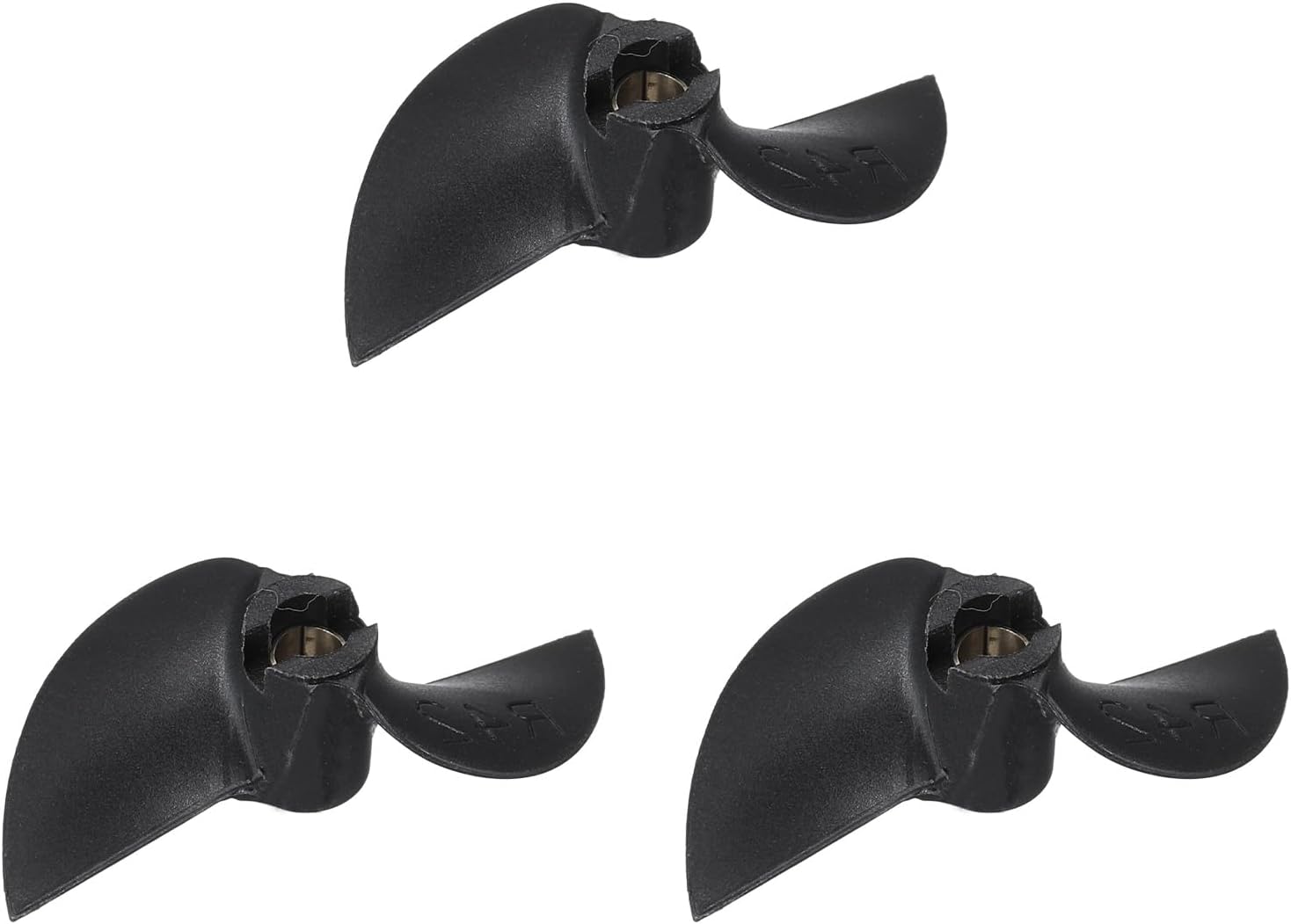 MECCANIXITY 3pcs RC Boat Propeller, 2 Blades Propellers 3.17mm Hole Dia 30mm OD 1.4mm Pitch CCW Clockwise Rotating Drill Propeller for RC Boat, DIY Ship Model, Black