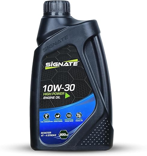 Signate 10W30 4T Scooter Engine Oil 800ML | Maximum Engine Protection & Power Formula For High Performance, 800ML