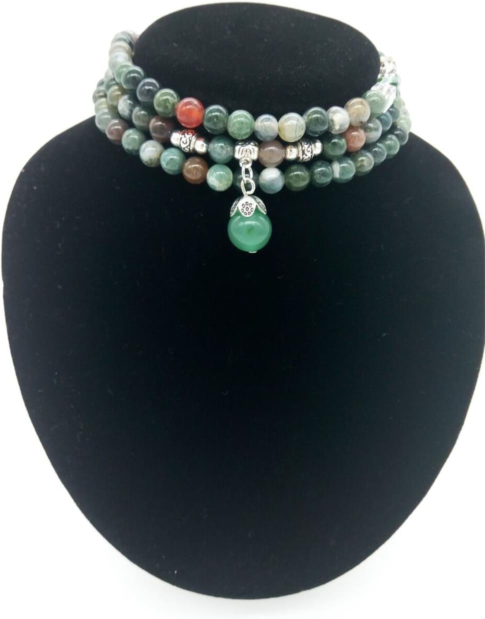 6-8mm Gem Semi Precious Gemstone Bracelets Agate Multilayer Wrap Energy Round Stone Beads Elastic Bracelets Healing Birthstone Beaded Stretchy Bangle Bracelet Gifts for Women