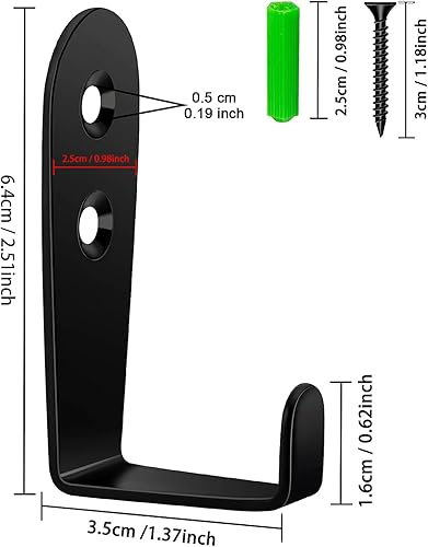 Miniatura 2 de CGBE Ganchos de pared resistentes para colgar toallas, no se oxidan, ganchos de pared con tornillos y anclaje para llaves, toallas, bolsas, tazas,