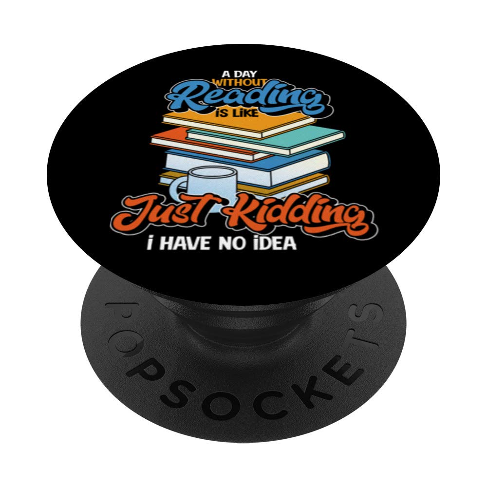 Funny Librarian Gift Book Nerd Bibliophile Library Reading PopSockets PopGrip: Swappable Grip for Phones & Tablets