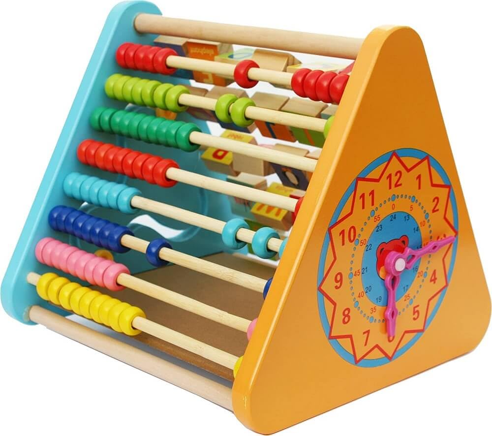 Samip Activity Triangle Center Cube, 5 in-1 Smart Educational Toy for Kids, Fun Learning Toy with Alphabets, Abacus, and White Board, Multicolor, 2+ Years (Pack of 1) (B0CVQN7SN4) Amazon Price History, Amazon Price Tracker