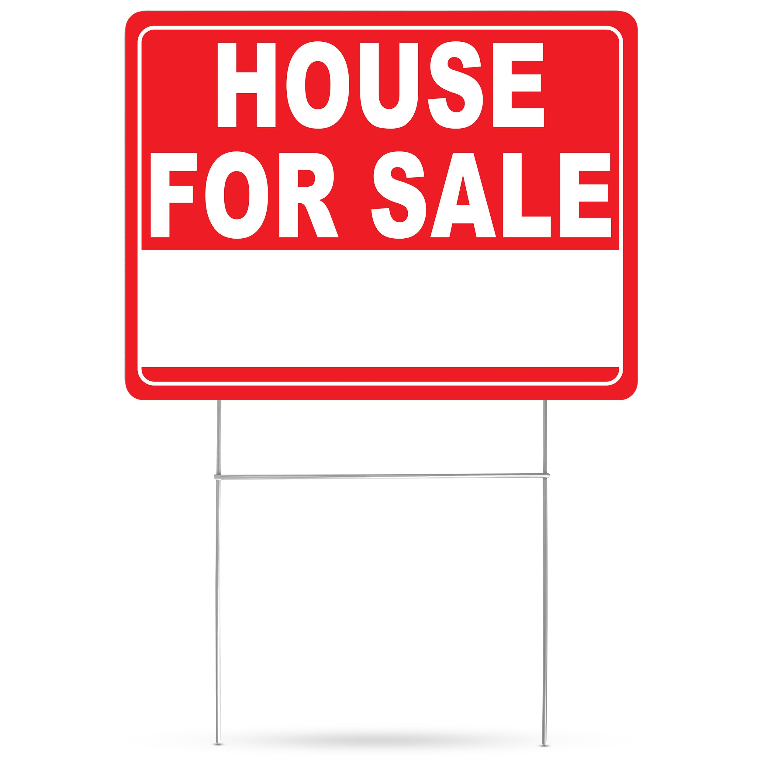 Huge Large House For Sale By Owner Yard Sign Double Sided With Stake Stand Large 17 Inch By 13 Inch Red Home