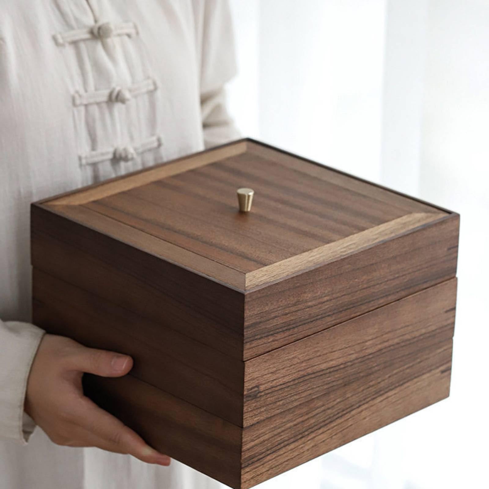 Gralara Organizador Bolsas Té Apilable Caja Bolsitas Té Caja con Tapa Transparente para Cocina, Diámetro 22.7cm Altura 15.5cm