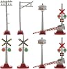 Traffic Signal Light Model for Train Diorama Miniature Railroad Crossing Signs for DIY Sand Table Decorations Dollhouse Miniature Light for Model Train Enthusiasts