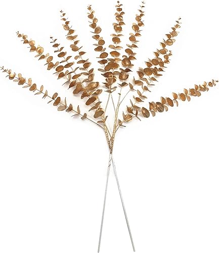 Vista 253 de CATTREE Helechos dorados - Plantas artificiales grandes y altas de 30 pulgadas, paquete de 2 decoraciones de Navidad, hojas de Boston doradas Hojas