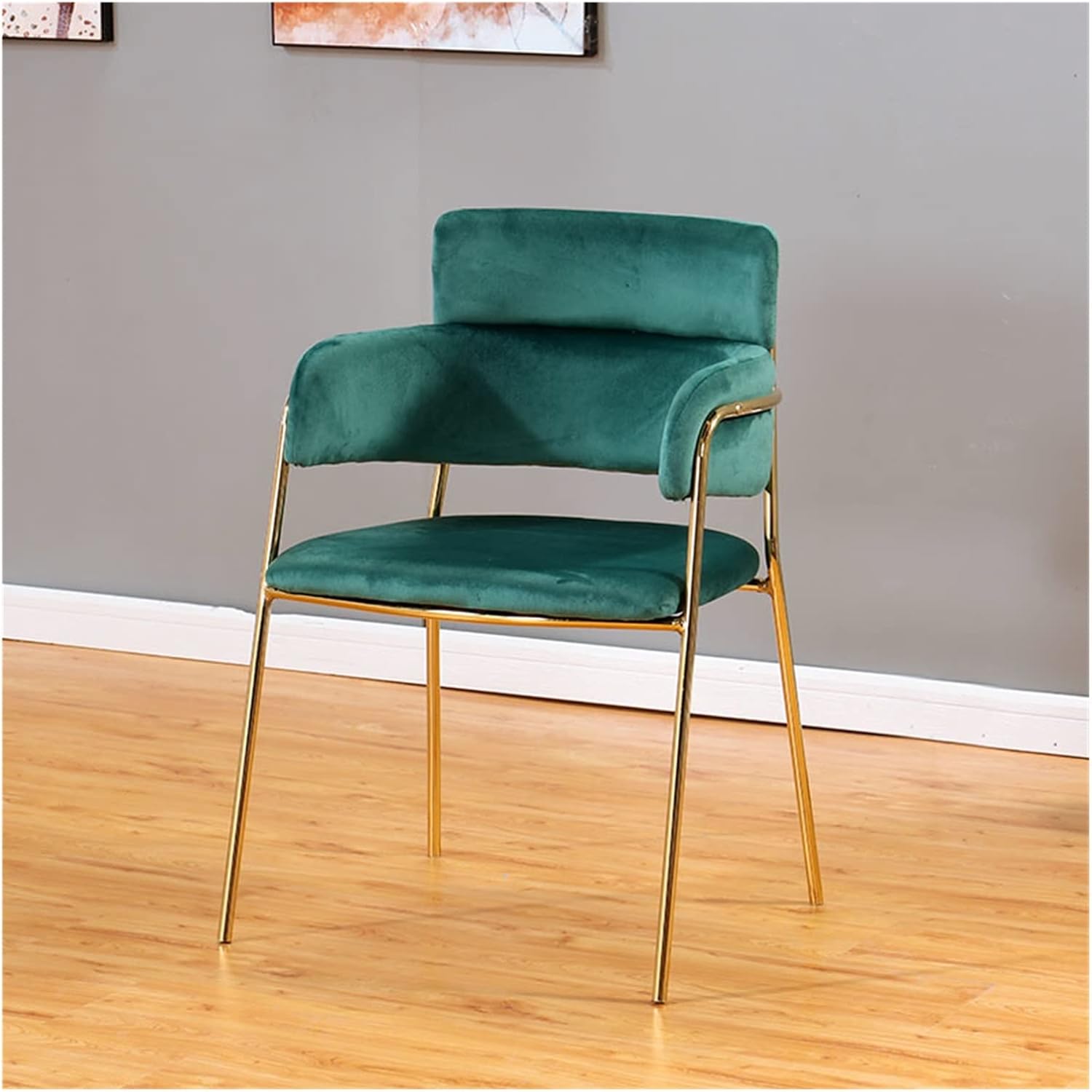 Adjustable Office Computer Chair with Armrest Living Room Chairs Dining Chair for Kitchen Home Furniture Sofa(Dark Green)