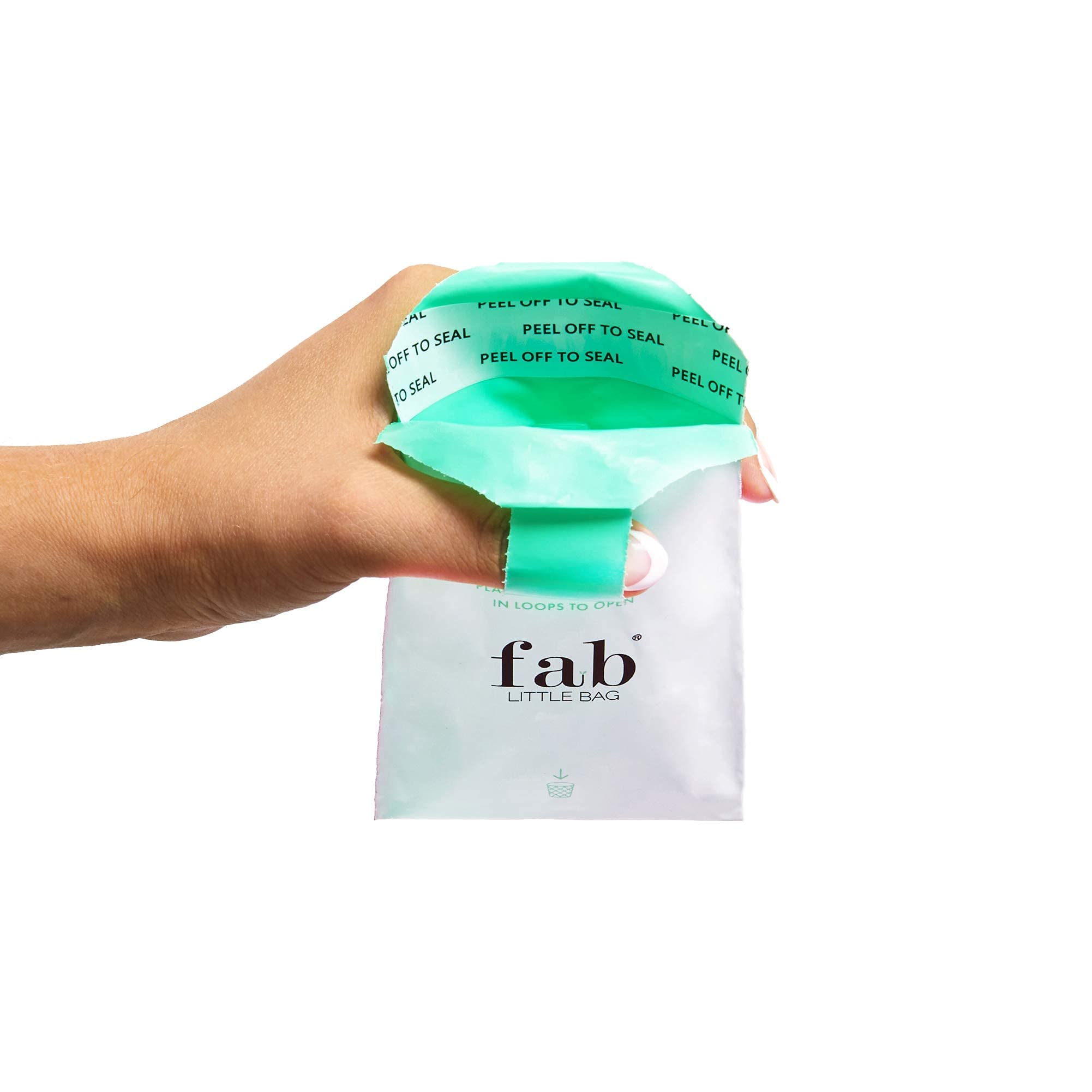 Fab Little Bag Worki sanitarne - zapobiega powstawaniu nieprzyjemnych zapachów, bez bałaganu, przyjazne dla środowiska, zamykane, przyjazne w podróży - opakowanie 125 worków, The Sixer
