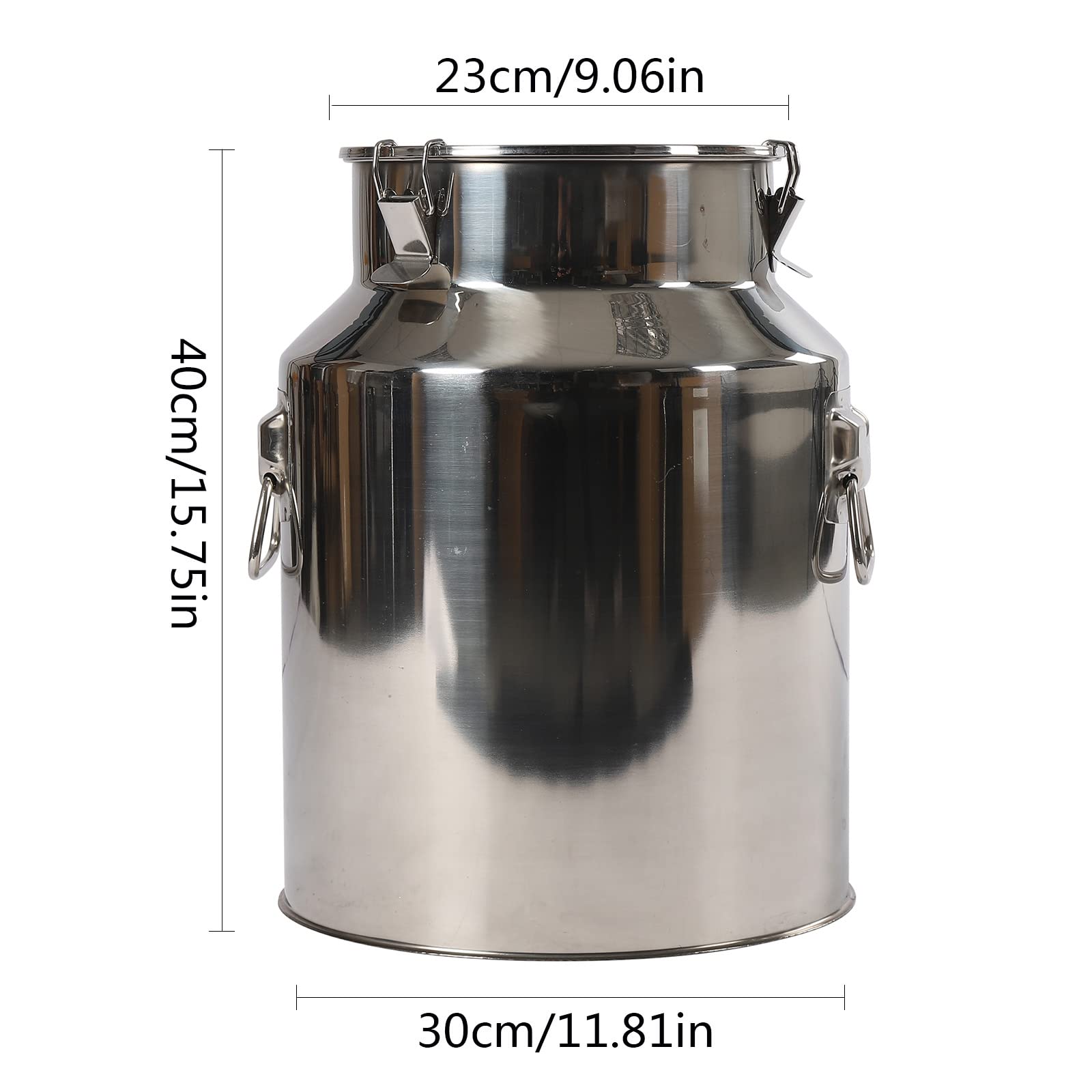 Jarra de transporte hermética para leche, cubo de almacenamiento de acero inoxidable, recipiente para alimentos, ideal para almacenar y transportar líquidos para casa y restaurante (28 L)