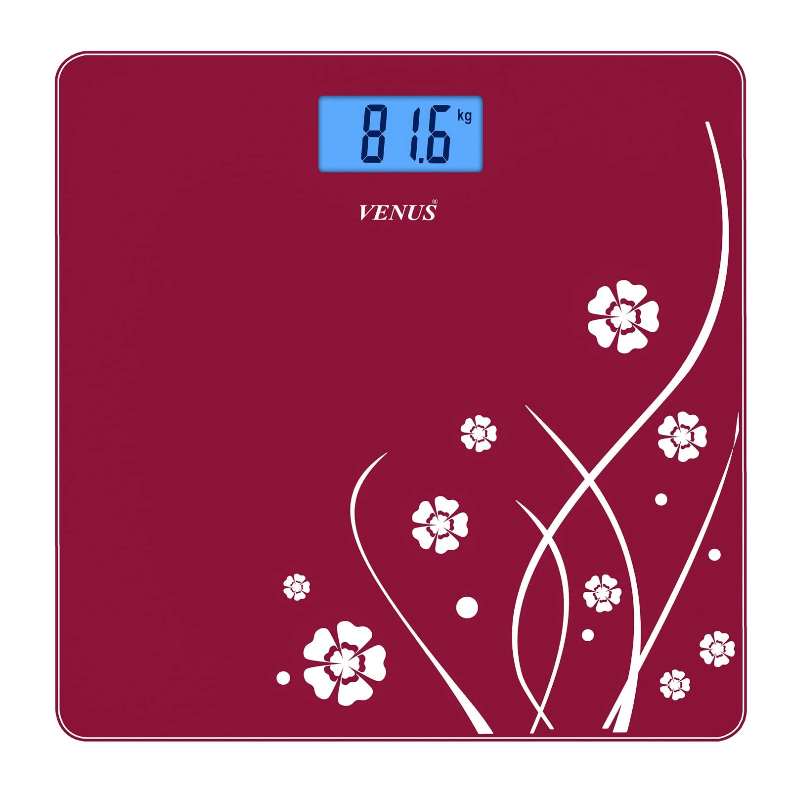 Venus (India) Electronic Digital Personal Bathroom Weight Machine for Body Weight upto 180 kg Weighing Scale with 24 Months Warranty