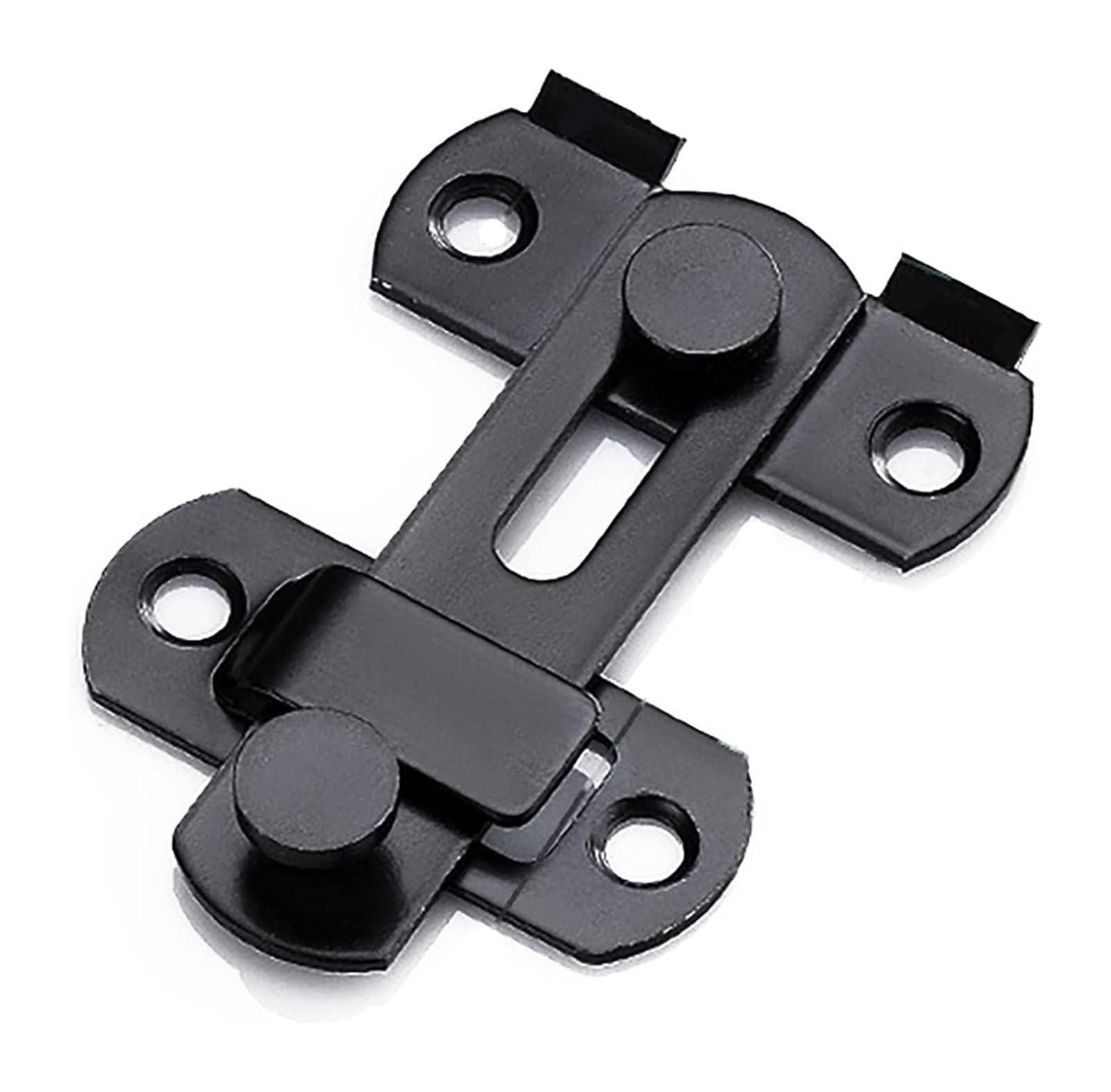 Door Lock Bolt, Stainless Steel Sliding Bolt Door Lock Latch for Cabinet Hardware Multicolor(Black)