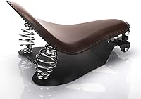 Vista 3 de LKV Asiento individual para motocicleta de 13.38" con kit de montaje de base de asiento personalizado para Harley Davidson Sportster XL 1200 883