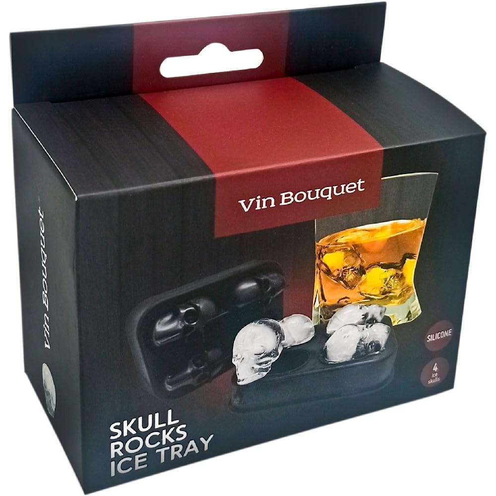 Vin Bouquet FIE 1368 silikonowa foremka do lodu czaszka łatwe wyjmowanie imprezy halloween