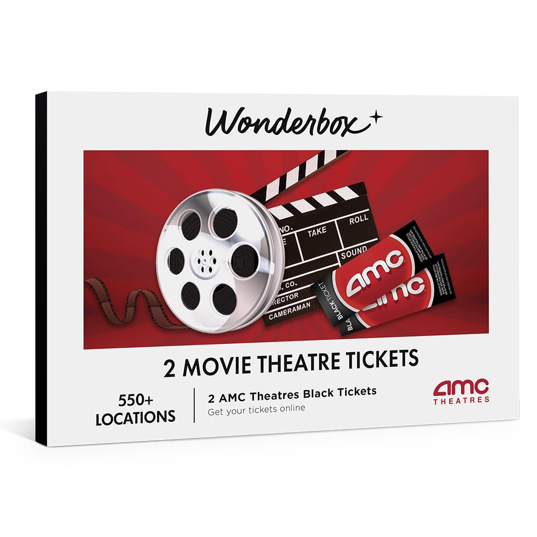 WONDERBOX – Original Gift Idea - Experience Gift – AMC Movie Theatres® for 2 – 2 Tickets – A Large Choice of Experiences in One Gift Box