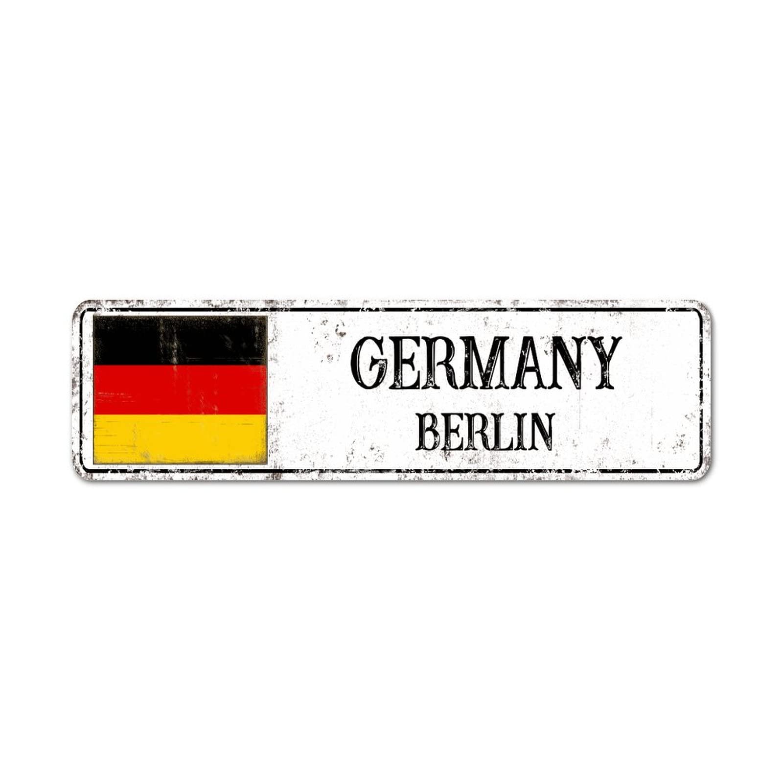 Drapeau français vintage et panneau Berlin pour cuisine et extérieur