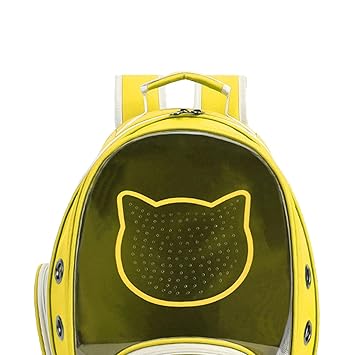 Meri SHOPP Pet Carrier Backpack Space Capsule Dog Cat Outdoor Carrying Bag Yellow
