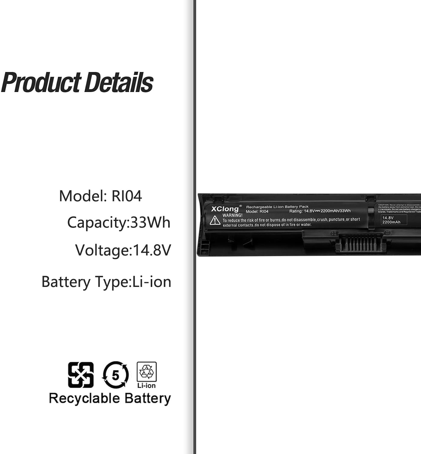 RI04 805294-001 Laptop Batteria per HP ProBook 450 455 470 G3 Envy 15-Q001TX 811063-421 811346-001 P3G15AA-AX P3G16AA HSTNN-LB6Z Q94C Q95C Q97C RIO6X RIO4 R104 805047-851 HSTNN-DB7B PB6Q