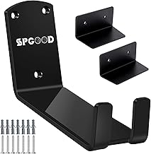 spgood Bicycle Wall Mount, 3 in 1 for Road Bike MTB E-Bikes, Wall Pedal Suspension, 2 x Support Brackets, Load Capacity 32 kg