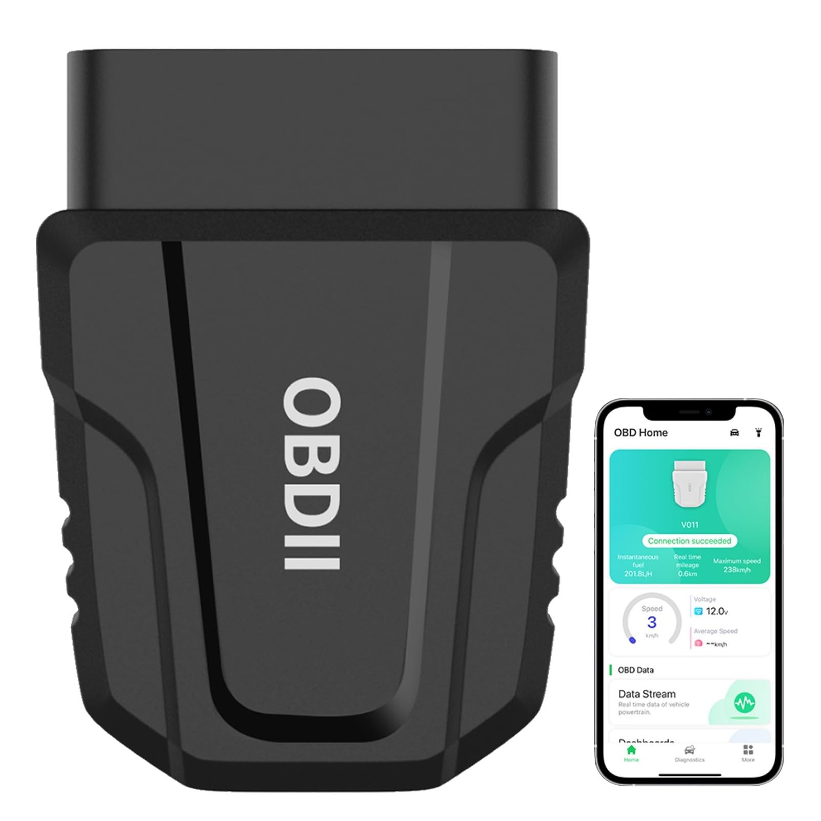 Car OBD2 Scanner Bluetooth Automatic Connection Check Engine Light Reader Clear Error Code for All Cars Professional Mechanic