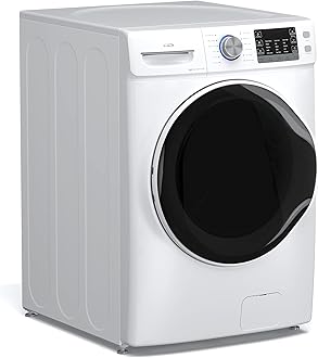 KoolMore 27" Front Load X-Large 4.5 Cu. Ft. Washing Machine with Quiet Inverter Motor, Steam and Water Plus Functions, 20-Minute Quick Wash, and 12 Washing Cycles [White] [120V] (FLW-5CWH)