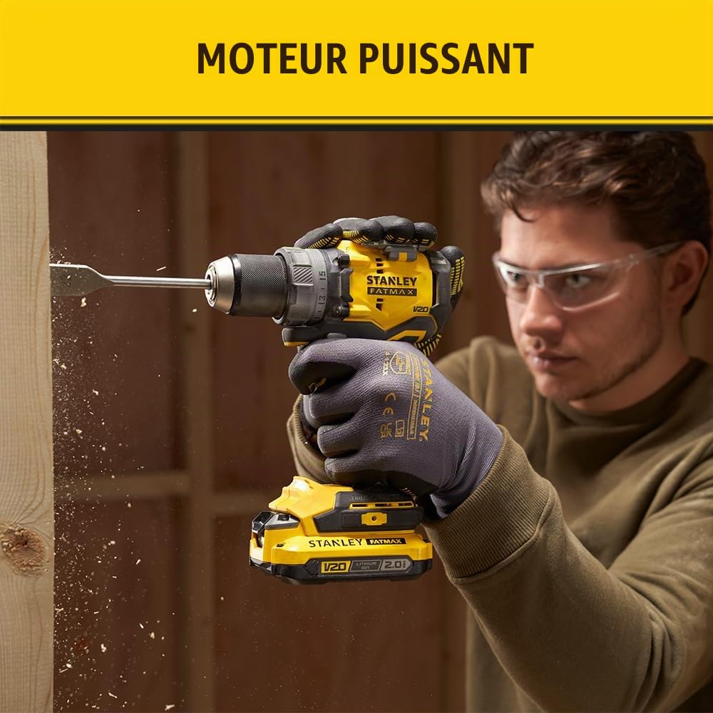 STANLEY Perceuse-visseuse sans fil FATMAX 18V V20, (outil seulement), SFMCD725B-XJ