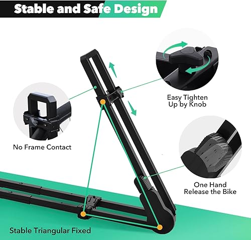 Miniatura 3 de Soporte vertical para bicicleta de techo con dos brazos, 1 portabicicletas para coche, SUV, solo apto para barras transversales extraíbles