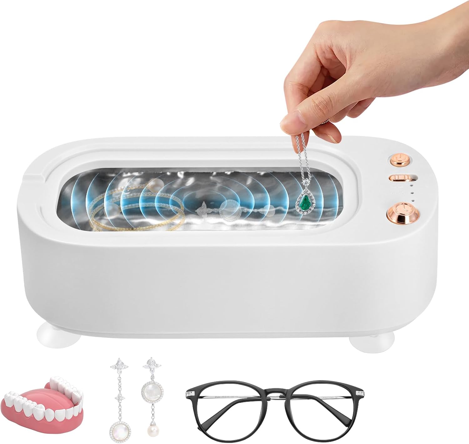 350ML Ultrasonic Cleaner,45000Hz Ultrasonic Cleaning Device with 3 Time
