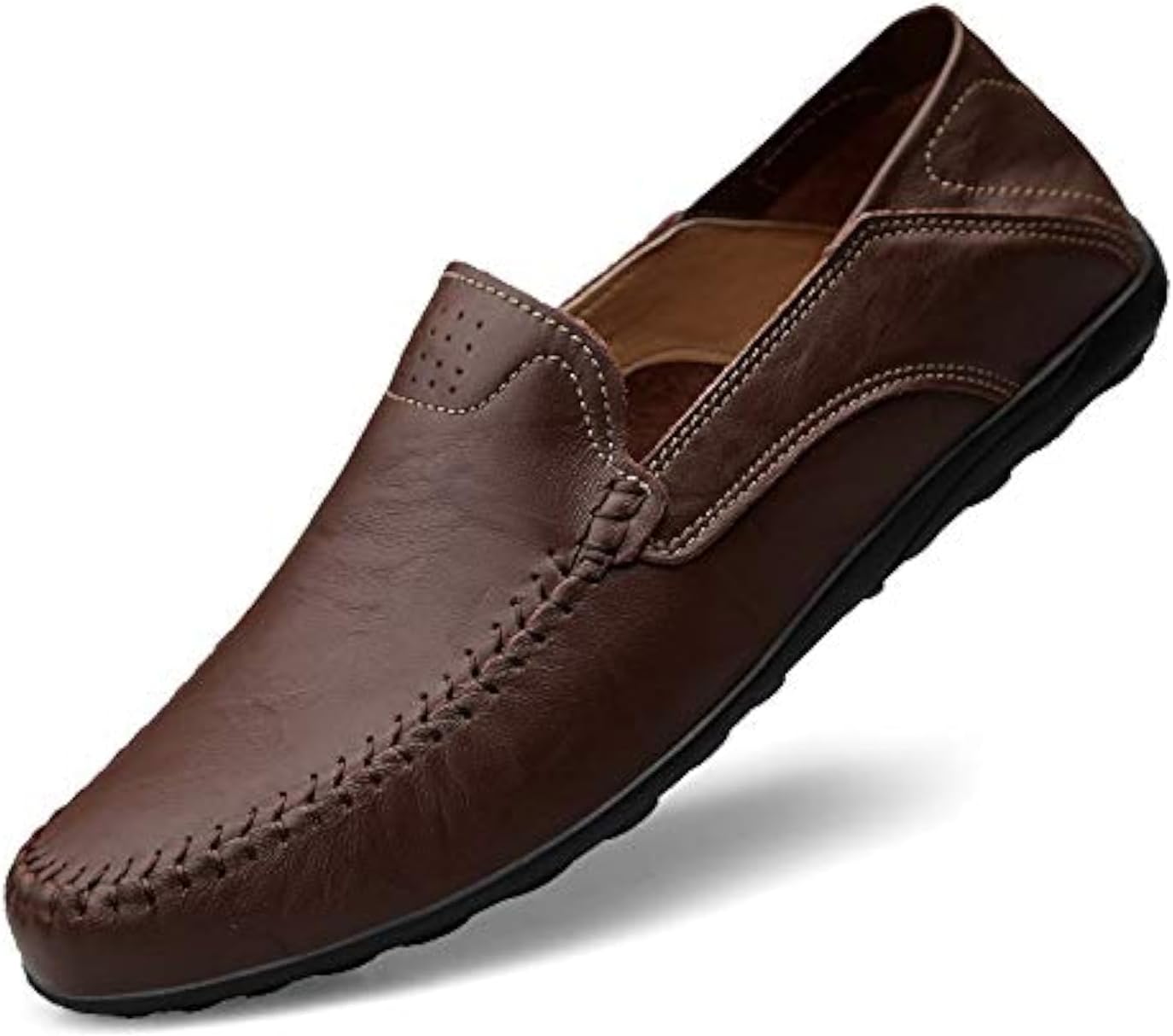 Men's Loafers Faux Leather Flat Breathable Casual Shoes Slip On Driving Shoes Fashion Business Shoes
