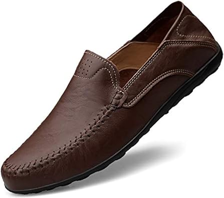 Men's Loafers Genuine Leather Flat Breathable Casual Shoes Handmade Slip On Driving Shoes Fashion Business Shoes