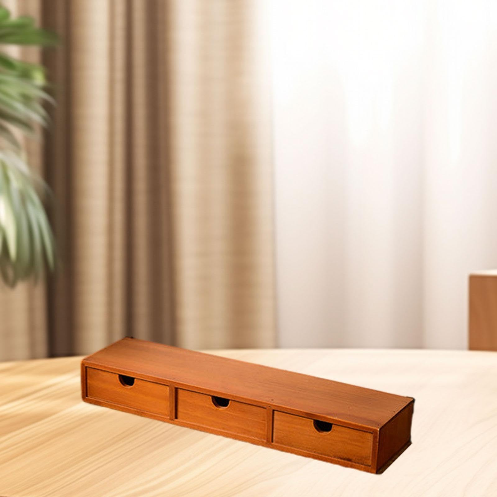 BNF® Desk Organizer with Drawer Coffee Pod Holder Organization Wooden Storage Box 49cmx12cmx7cm|Home & Garden |Household Supplies & Cleaning|Home Organization|Storage Boxes 2