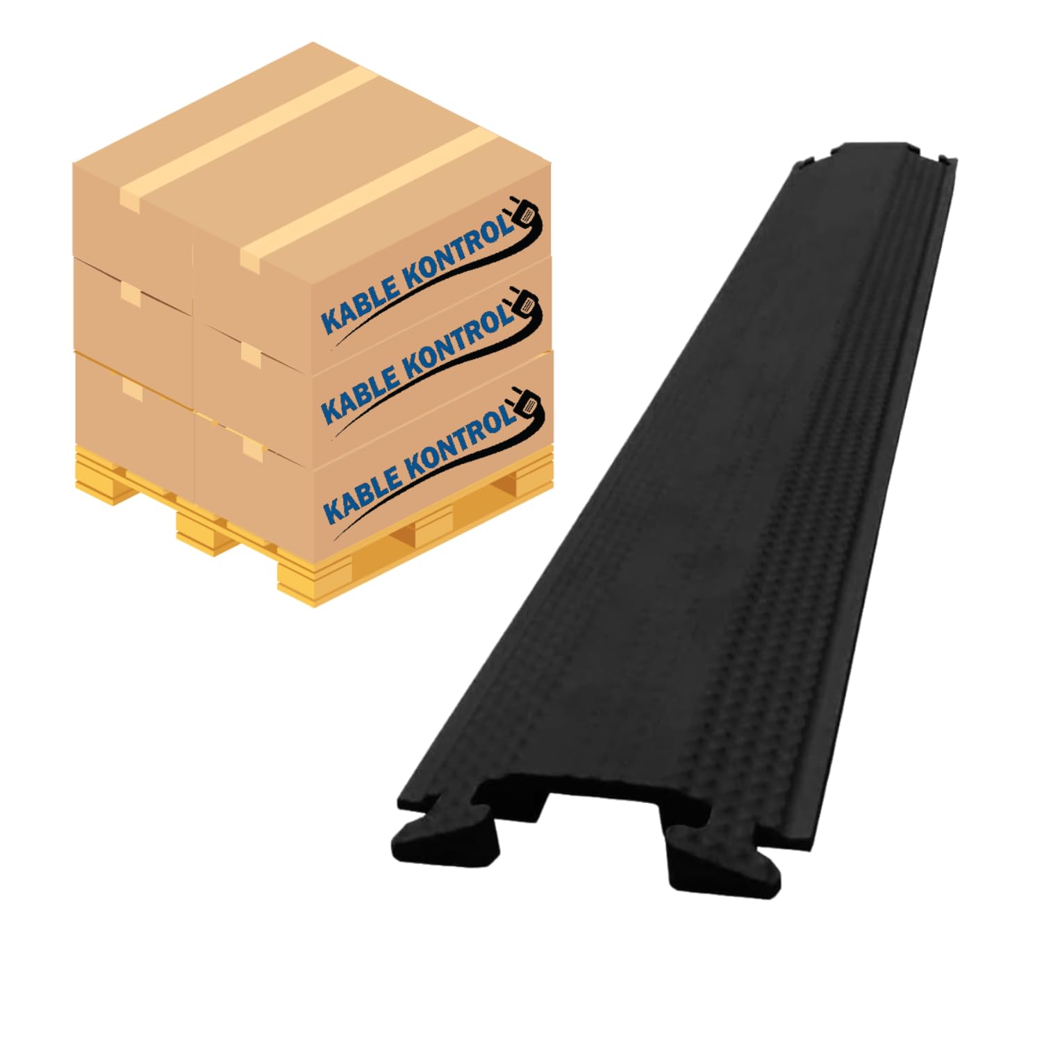Vilmon 4 Pack Drive Over Cable Protector – 40 Inch Heavy Duty Rubber Cord Cover Ramp, 440 Lbs Capacity, 1.57” X 0.55” Channel For Home, Office, Warehouse