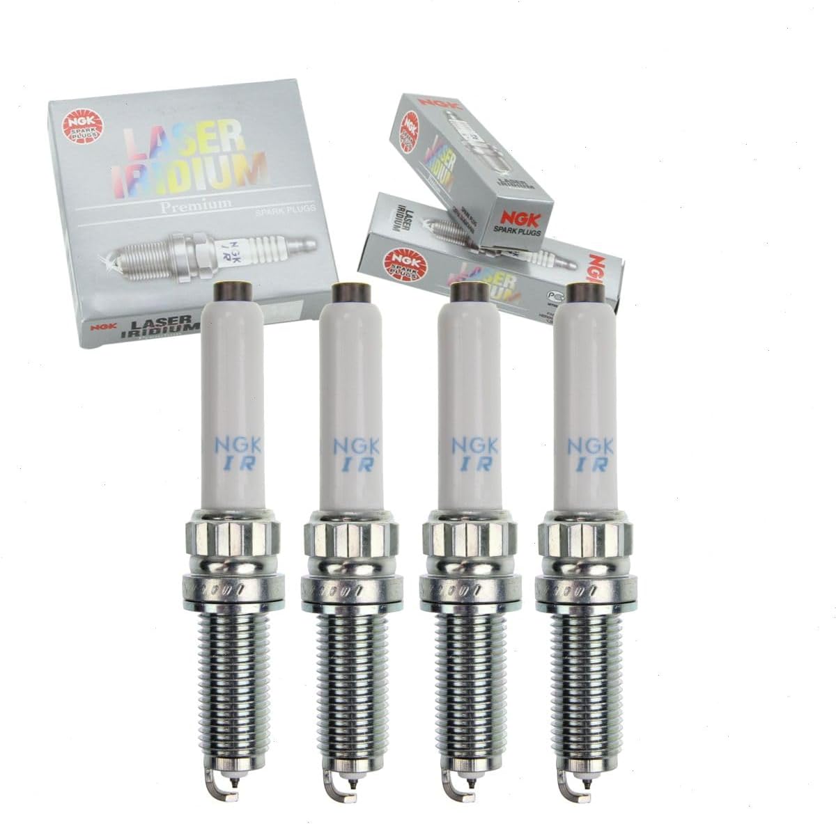4 pc NGK Laser Iridium Spark Plugs compatible with BMW 330i 2.0L L4 2017-2019