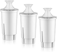BREAUILL 3-Pack NSF Certified Brita Water Filter Replacement for Pitchers - Compatible with Classic, OB03, Mavea - 40 Gal Each