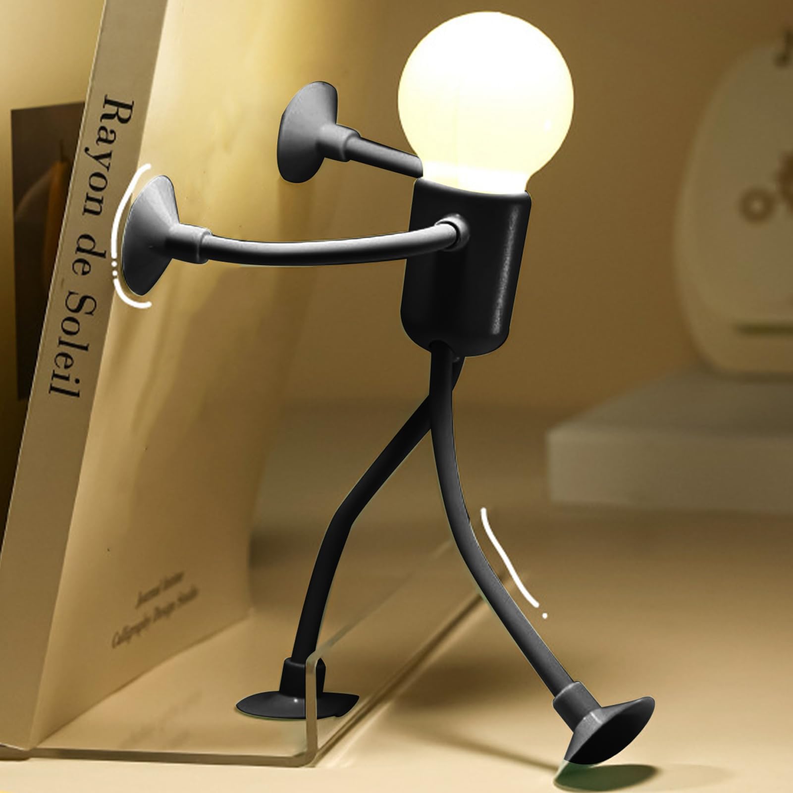 Funny Sportsman LED Night Light Changeable Night Light with Suction Cup Shape Light Funny Sportsman Bedside Lamp Kids Light Bedroom Decor Lamp