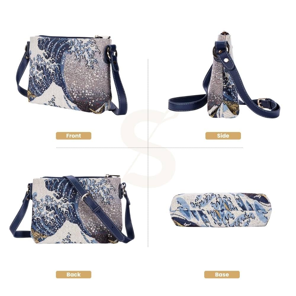 Signare Arazzo Donna Borse ispirate al designer giapponese Hokusai, The Great Wave off Kanagawa