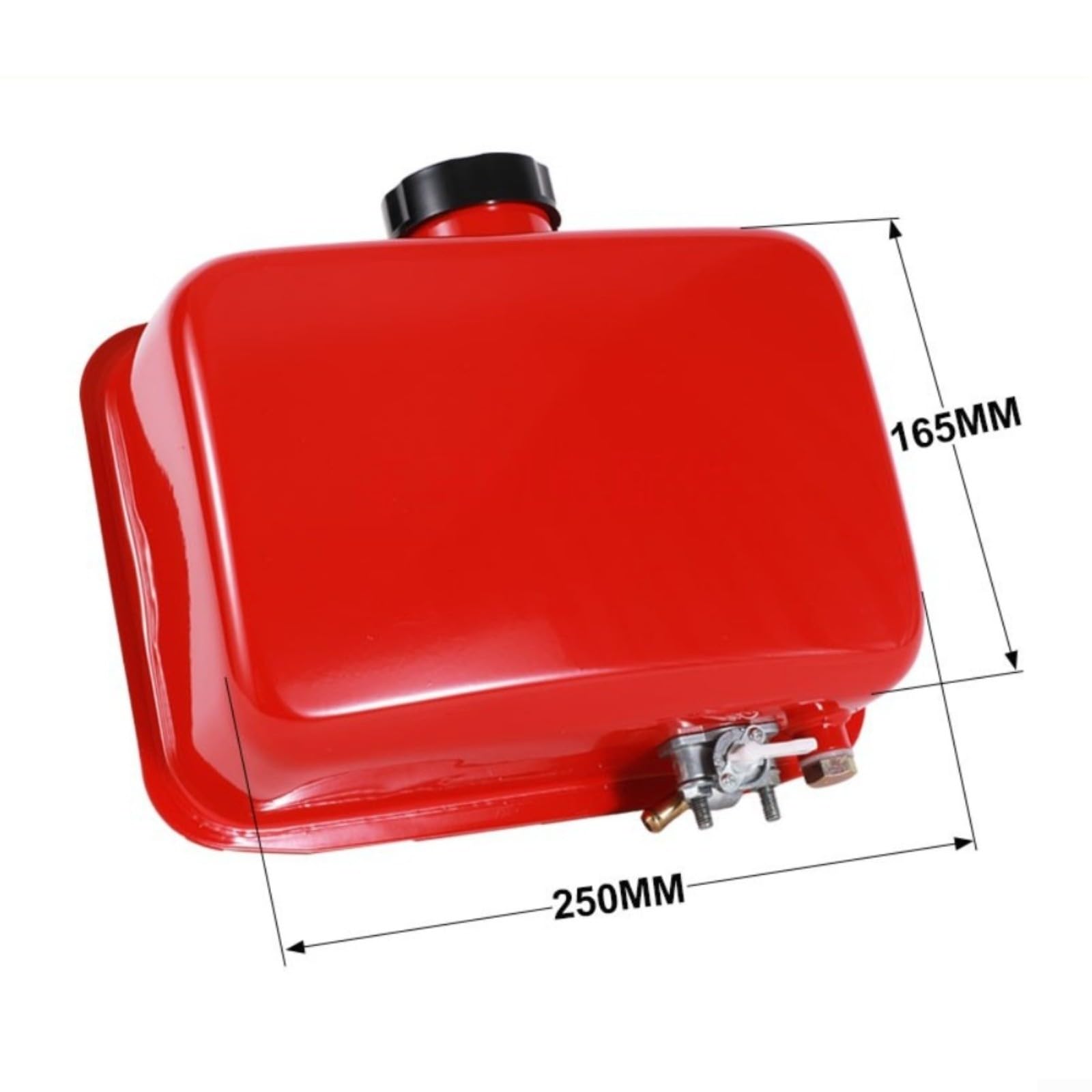 Serbatoio carburante diesel rosso per motori raffreddati ad aria 170F, 173F, 178F, 186F, 192F, ad alta resistenza, adatto per piccoli macchinari e motozappe, contenitore resistente alle perdite, per